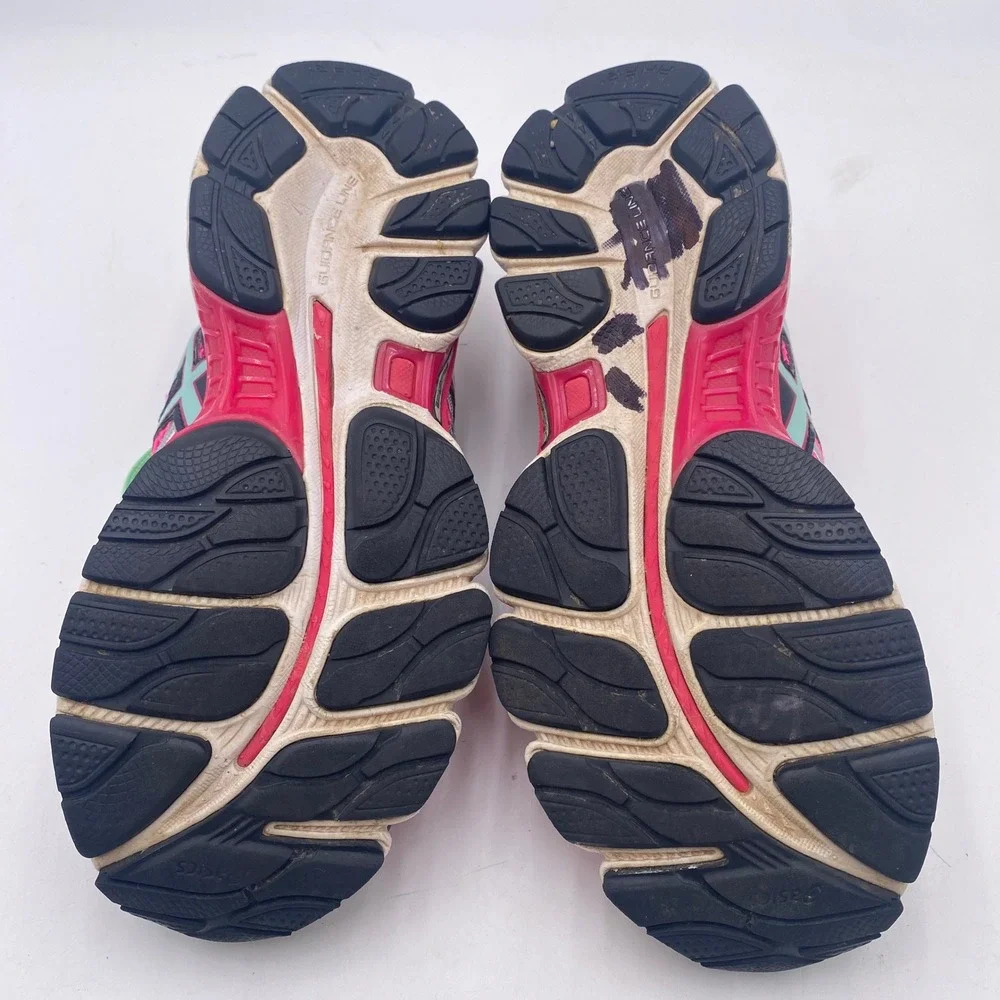 ASICS Gel-Nimbus 16 Running Shoes Womens 6.5 Pink Black Mint T485N GEL Cushioned